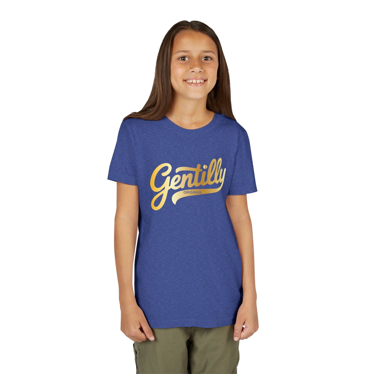 "The Gold Standard" Gentilly Original Youth Tee in Blue/Gold