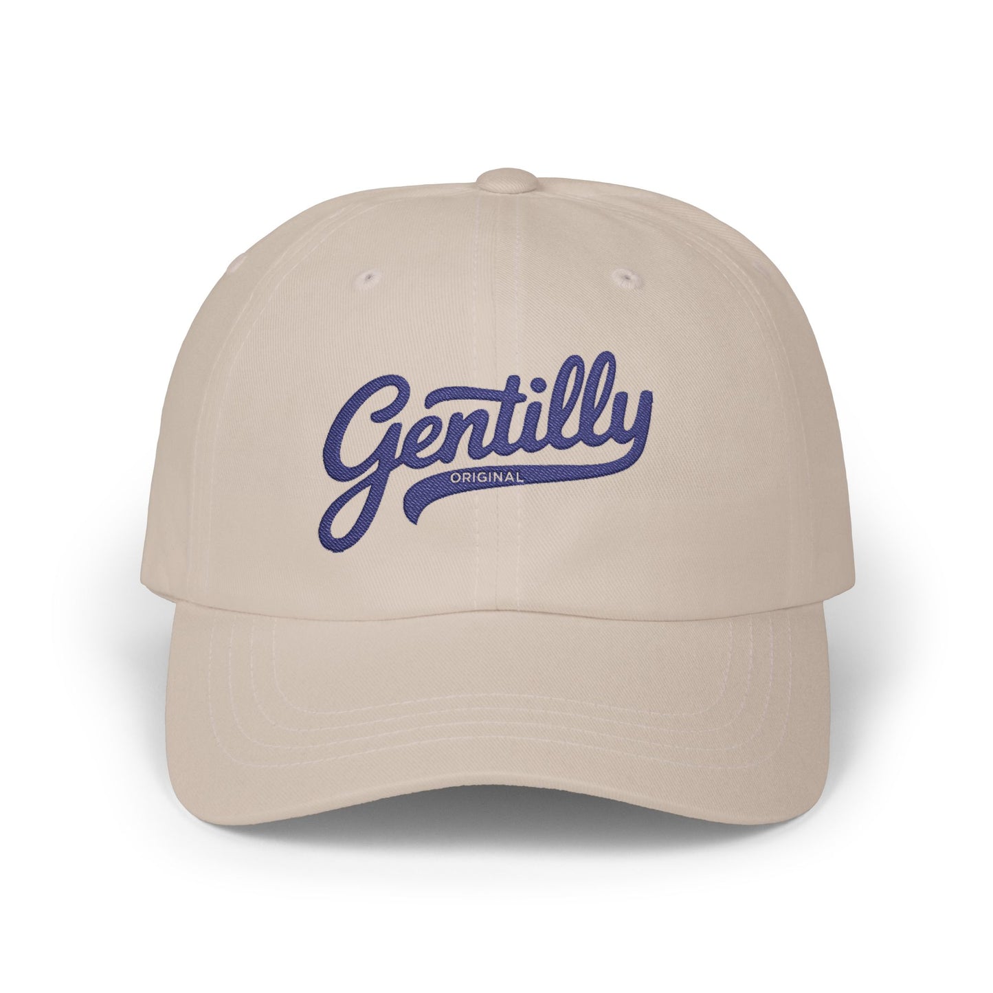Gentilly Original Classic Dad Cap in White/Blue