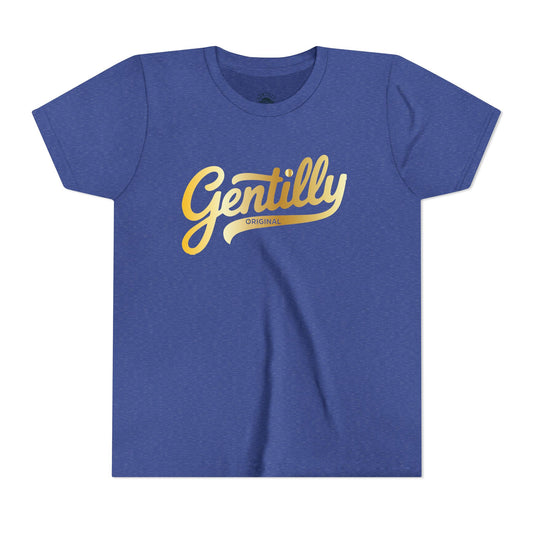 "The Gold Standard" Gentilly Original Youth Tee in Blue/Gold