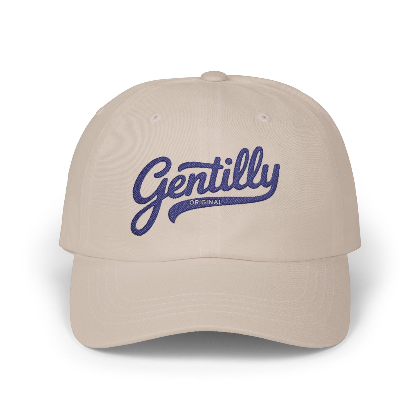 Gentilly Original Classic Dad Cap in Light Khaki/Navy