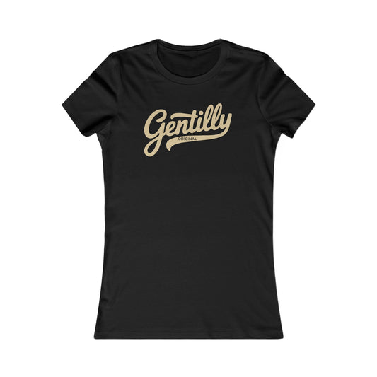 Gentilly Original Women's Tee in Black/Old Gold