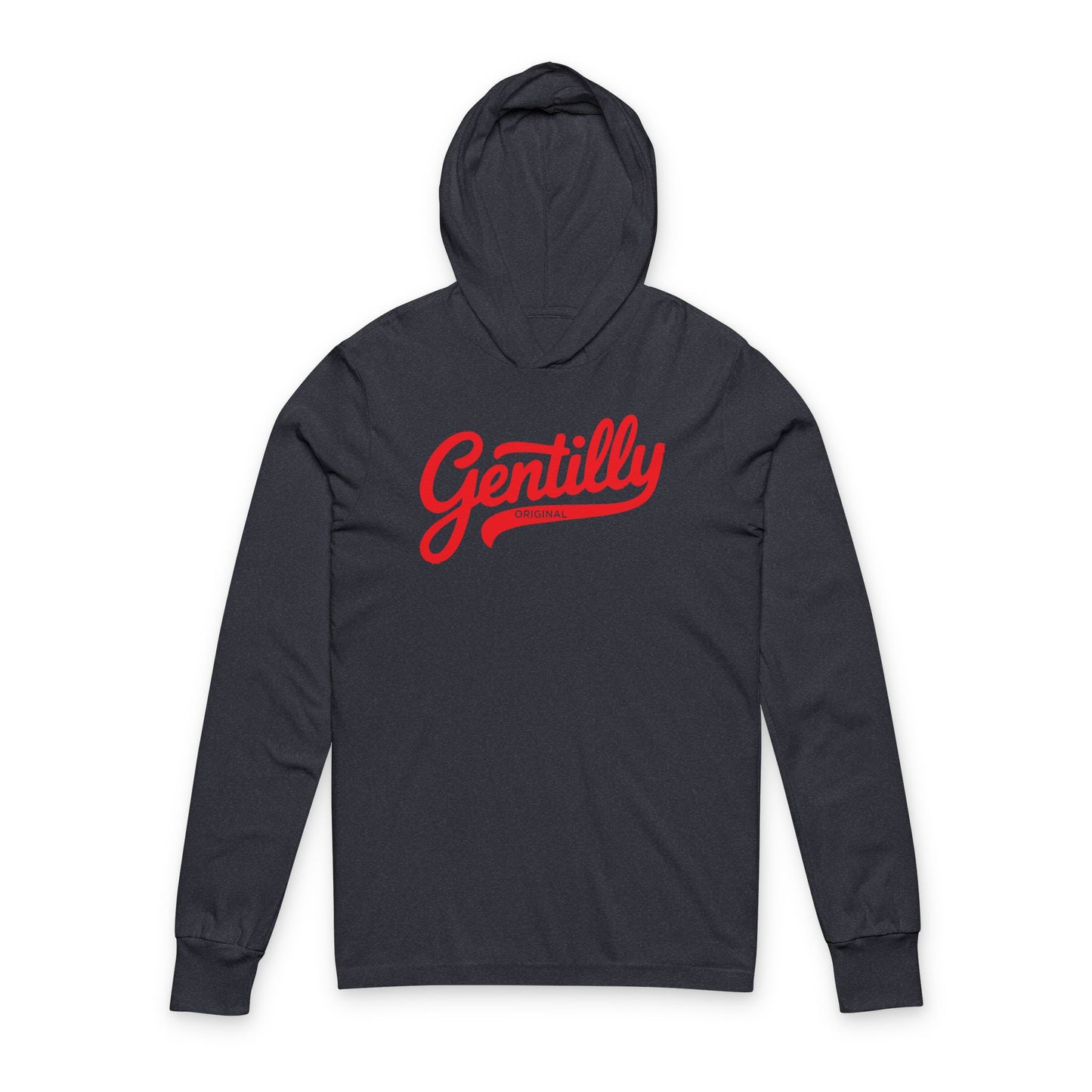 Gentilly Originals Hooded Long Sleeve Tee in Navy/Red