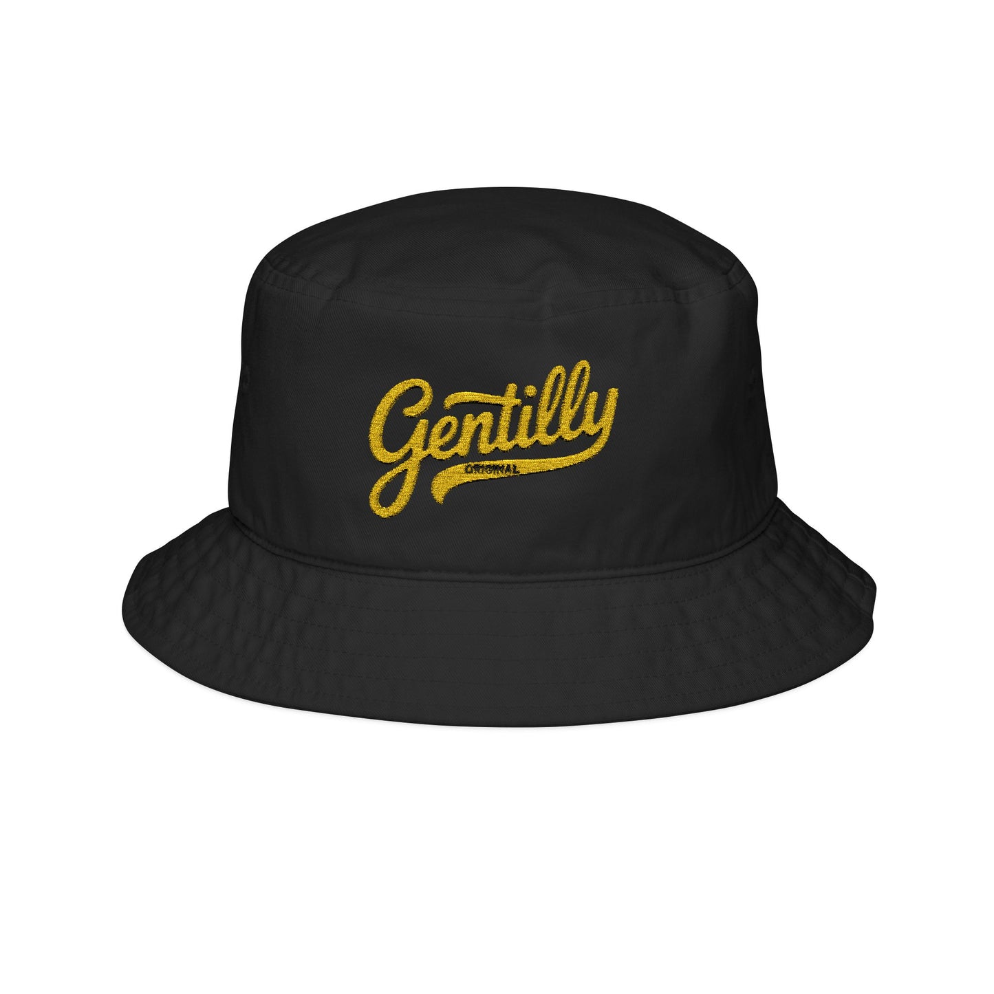 Gentilly Originals Embroidered Bucket Hat — Black/Gold