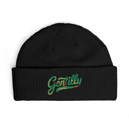 Gentilly Original Embroidered Cuff Beanie in Black/Camo