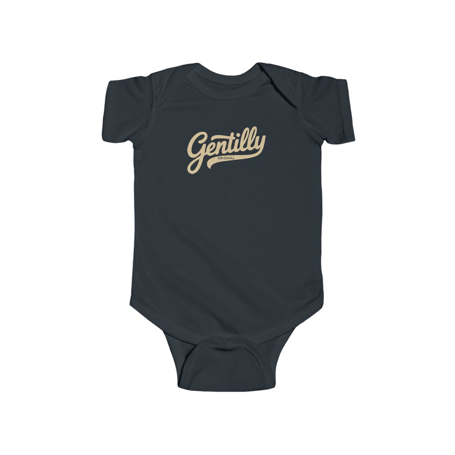 Gentilly Original Infant Bodysuit in Black/Old Gold
