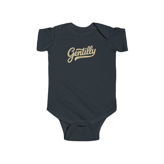 Gentilly Original Infant Bodysuit in Black/Old Gold