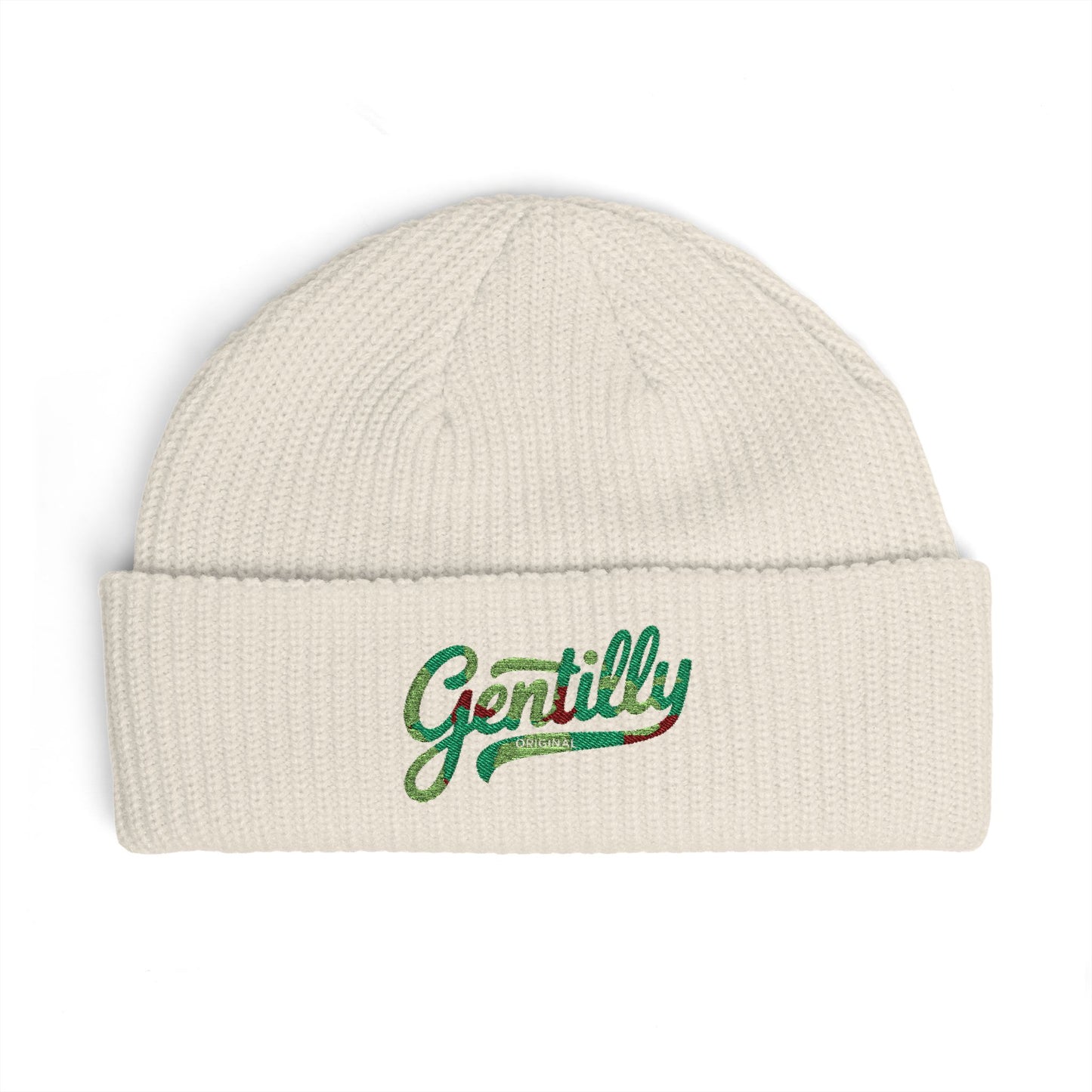 Gentilly Original Embroidered Cuff Beanie in Black/Camo