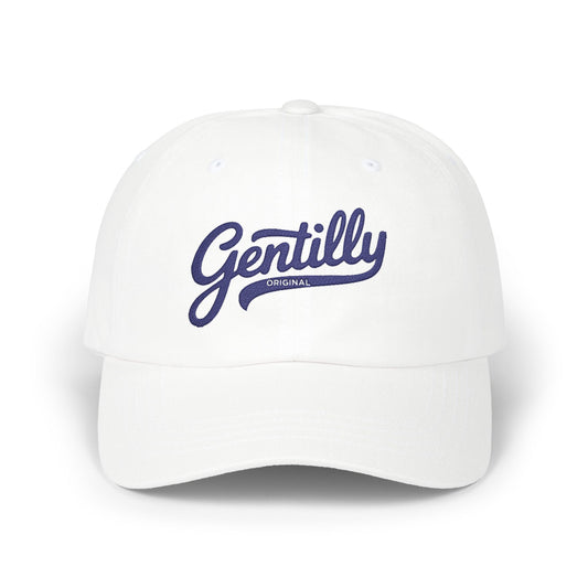 Gentilly Original Classic Dad Cap in White/Blue
