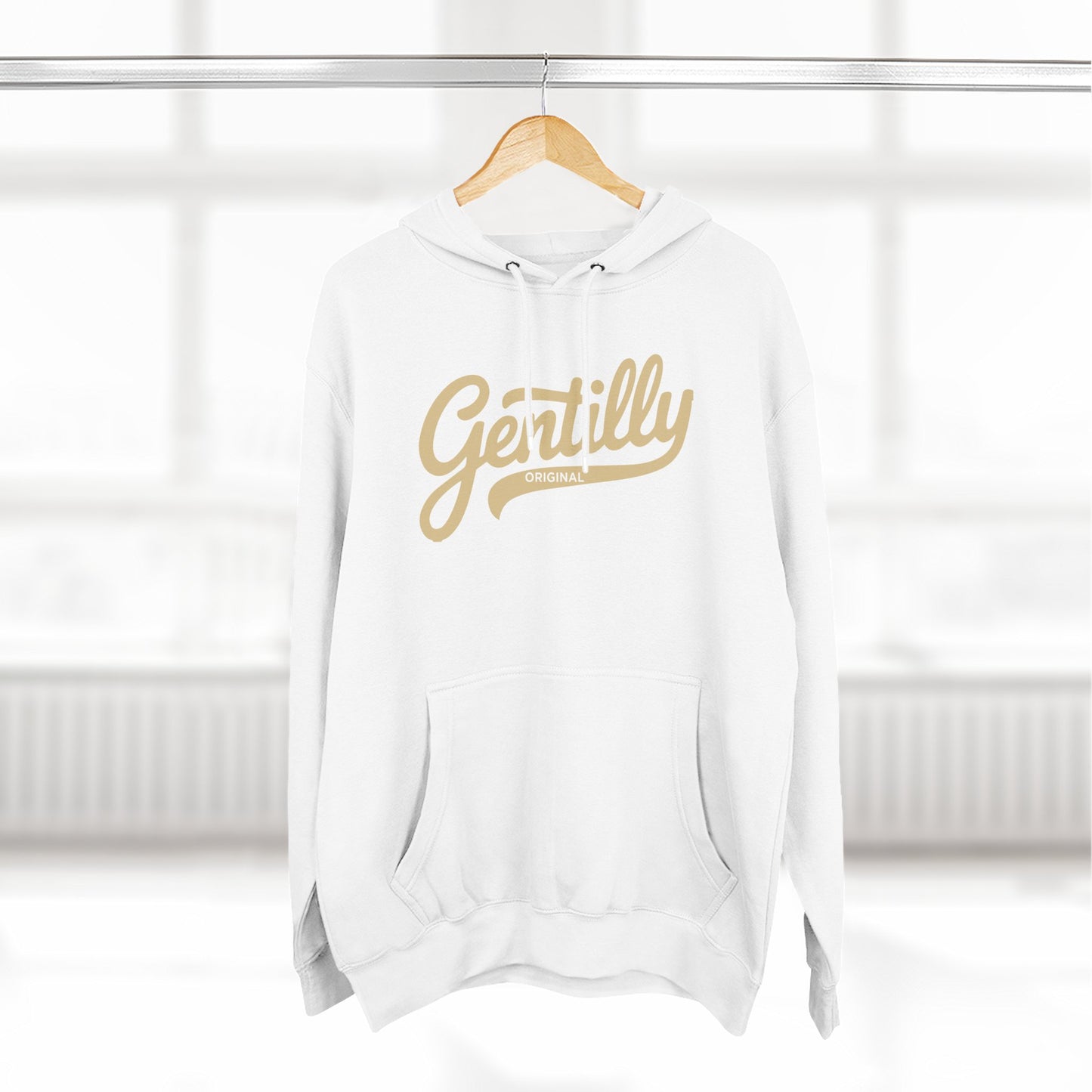 Gentilly Original Hoodie in White/Old Gold