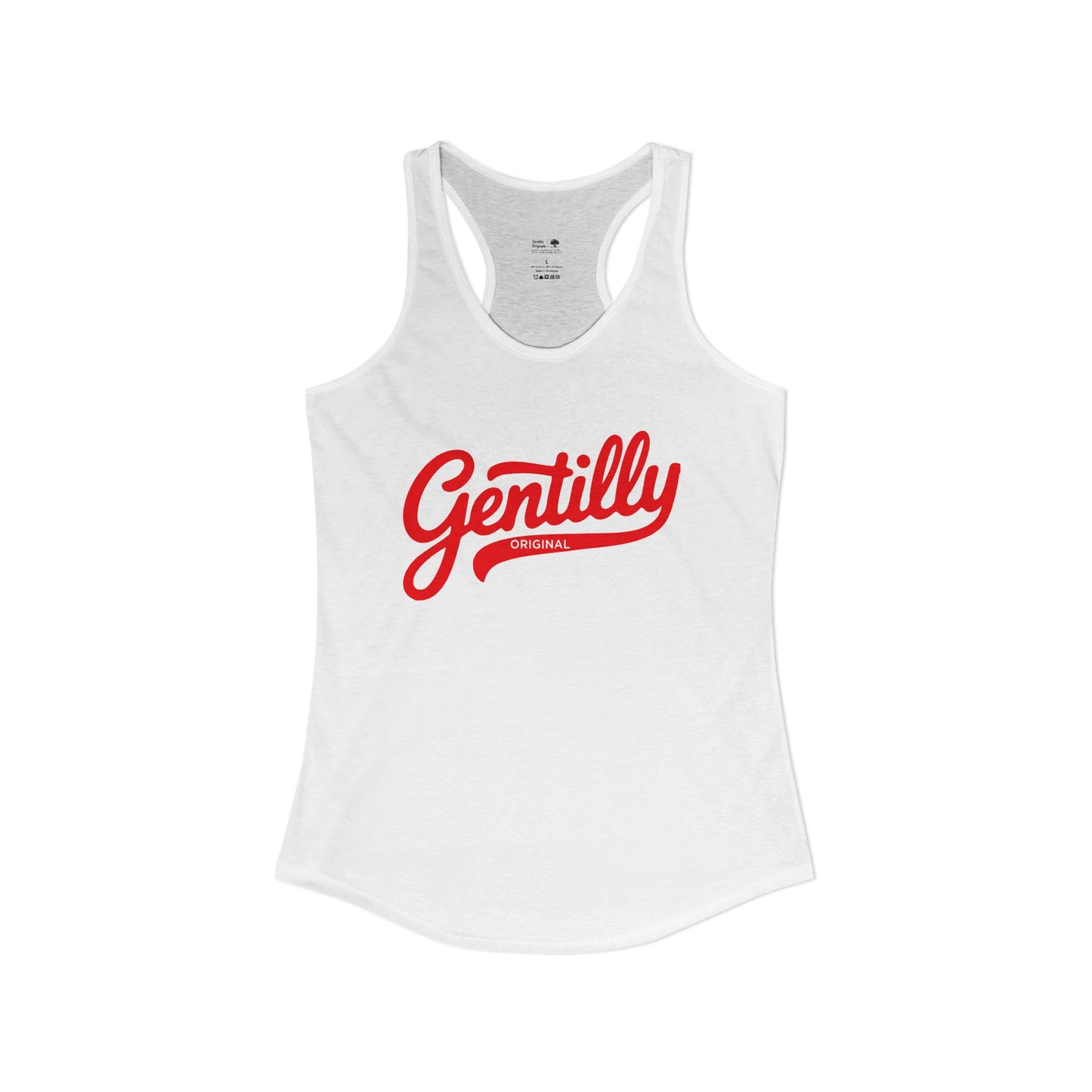 Gentilly Originals Racerback Tank in White/Red