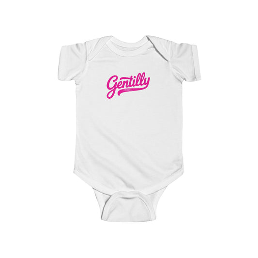 Gentilly Original Infant Bodysuit in White/Pink