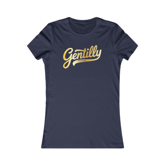 "The Gold Standard" Gentilly Original Women's Tee in Navy/Gold