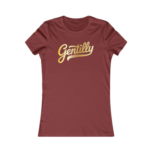 "The Gold Standard" Gentilly Original Women's Tee in Maroon/Gold