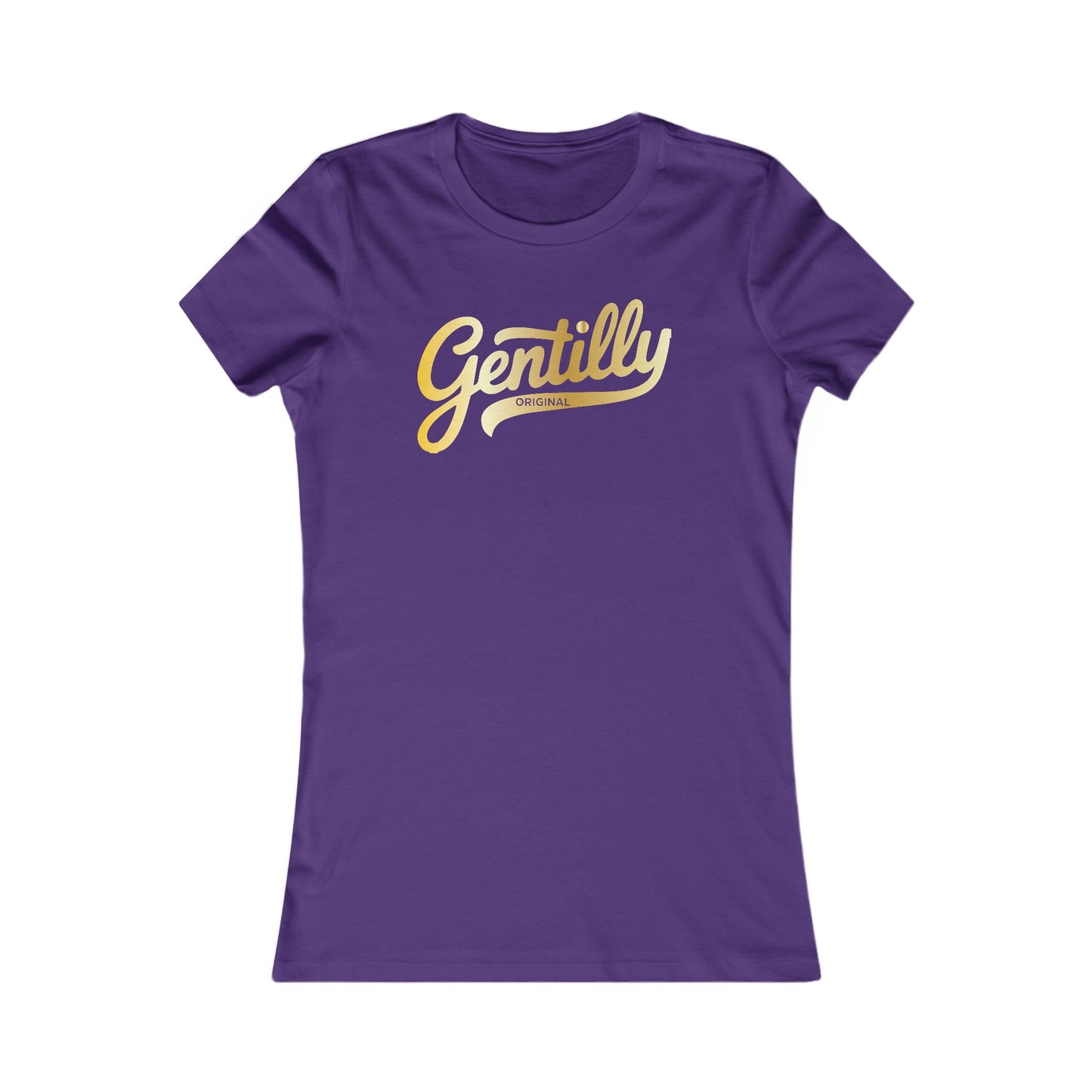 "The Gold Standard" Gentilly Original Women's Tee in Purple/Gold