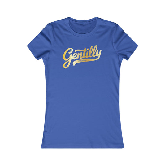 "The Gold Standard" Gentilly Original Women's Tee in Blue/Gold