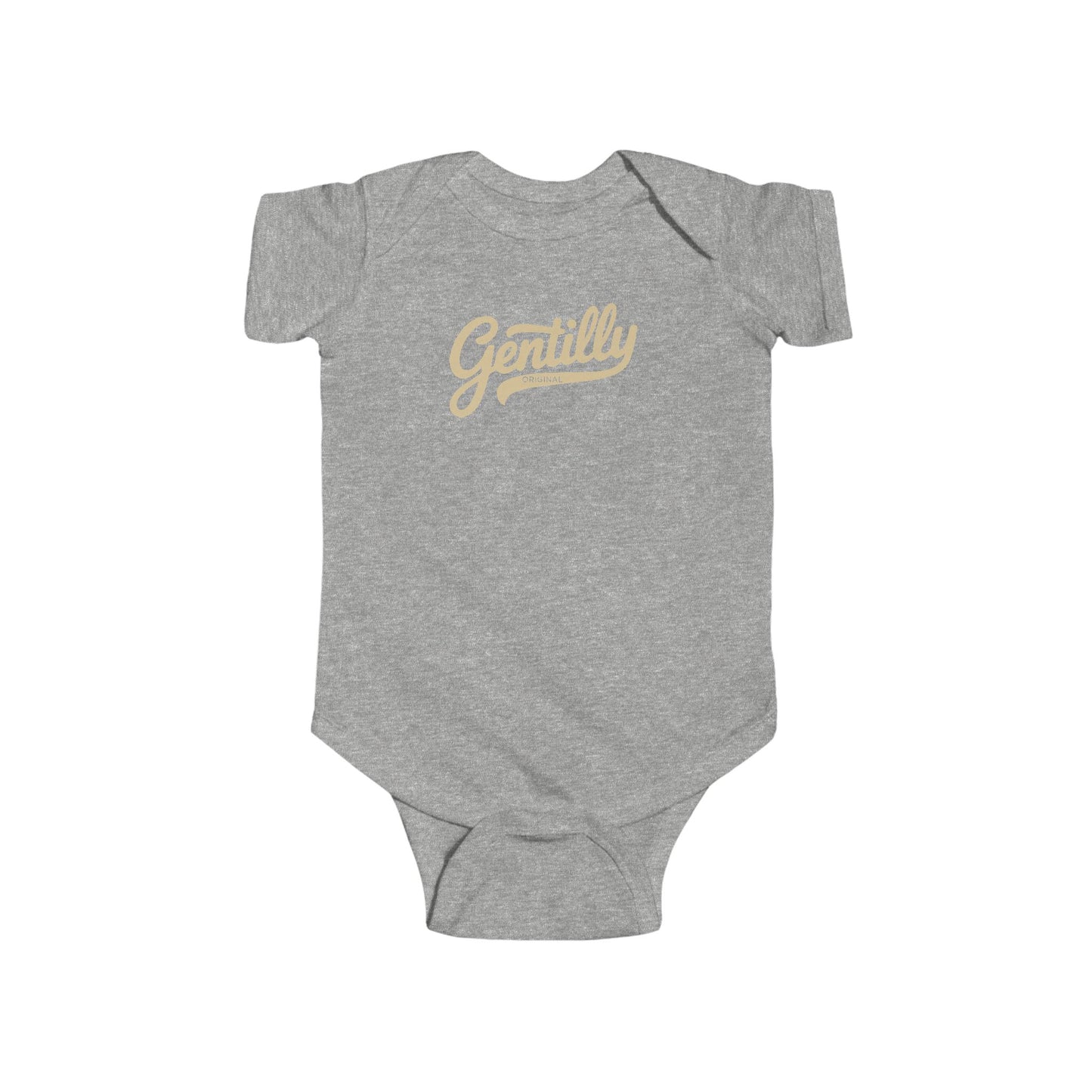 Gentilly Original Infant Bodysuit in Grey/Old Gold