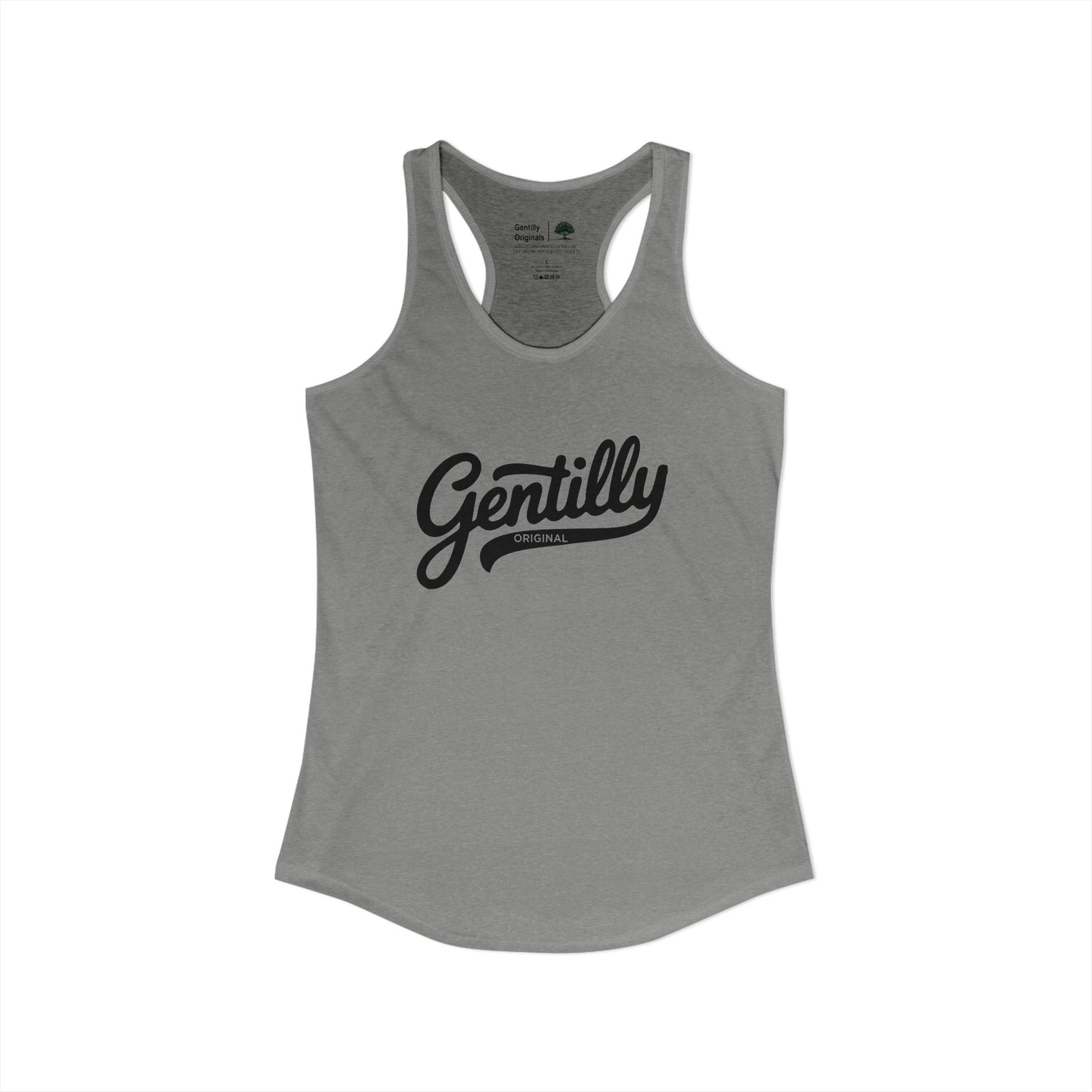 Gentilly Originals Racerback Tank in Grey/Black