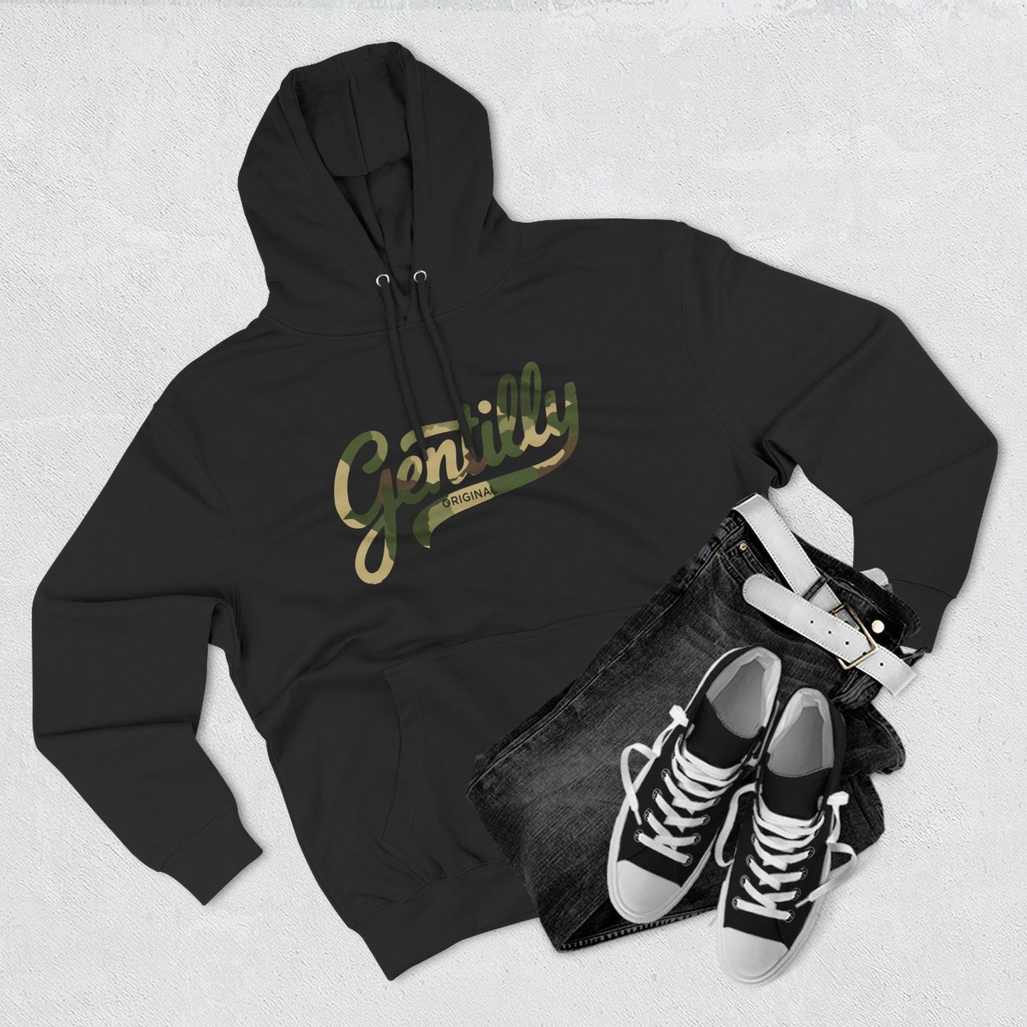 Gentilly Original Hoodie in Black/Camo