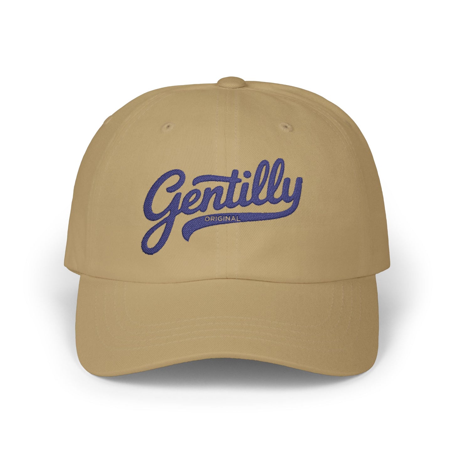 Gentilly Original Classic Dad Cap in Light Khaki/Navy