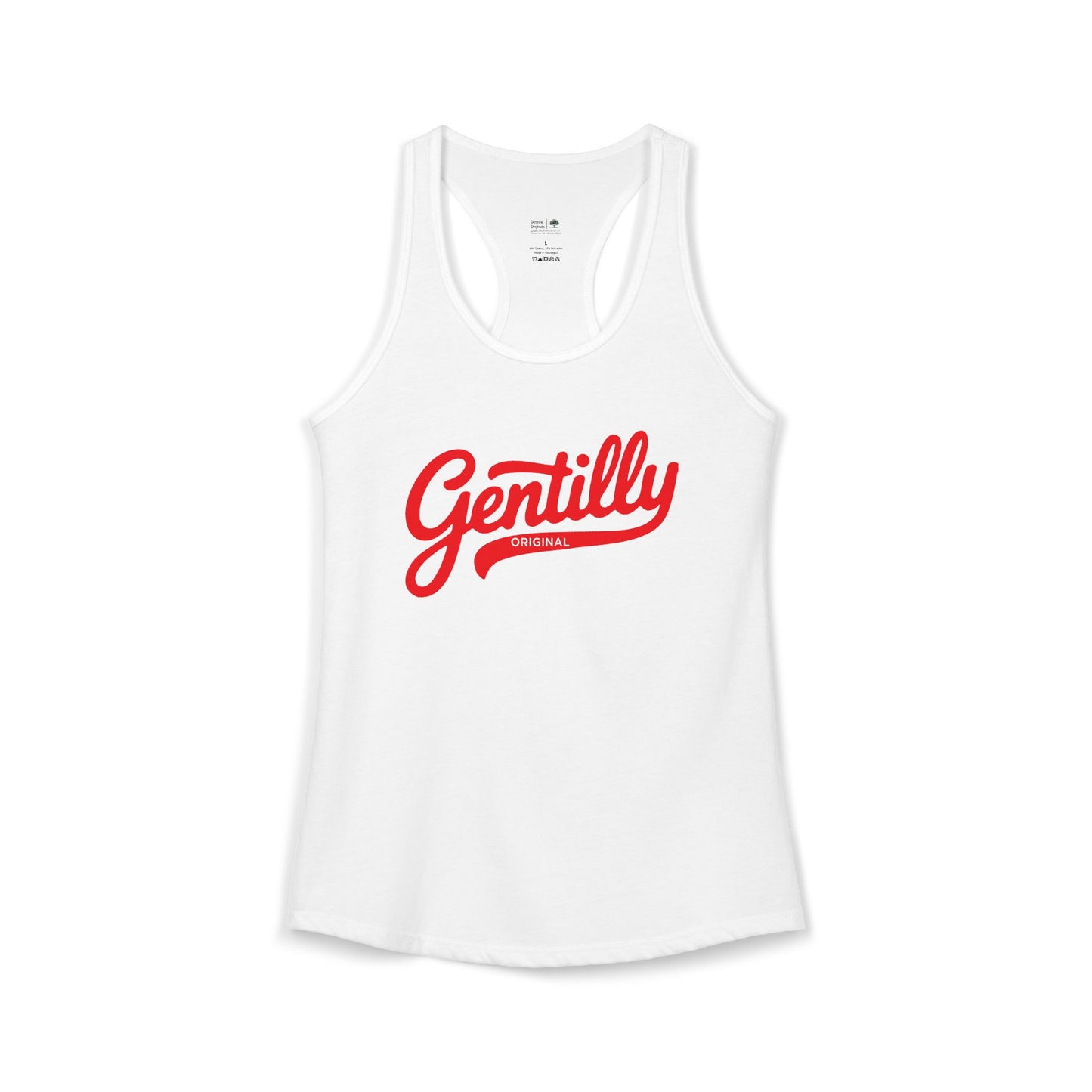 Gentilly Originals Racerback Tank in White/Red