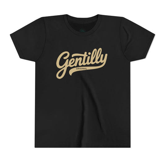 Gentilly Original Youth Tee in Black/Old Gold