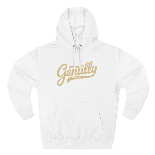 Gentilly Original Hoodie in White/Old Gold