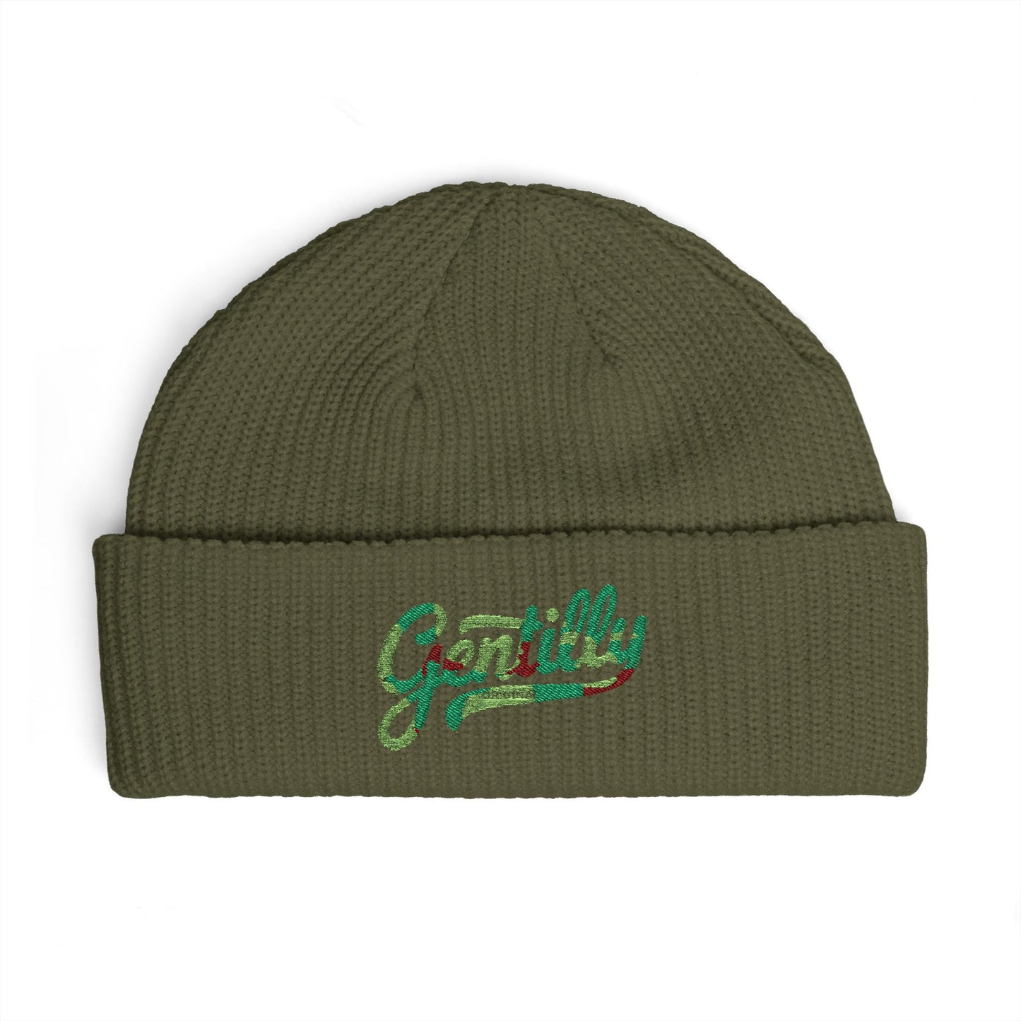 Gentilly Original Embroidered Cuff Beanie in Black/Camo