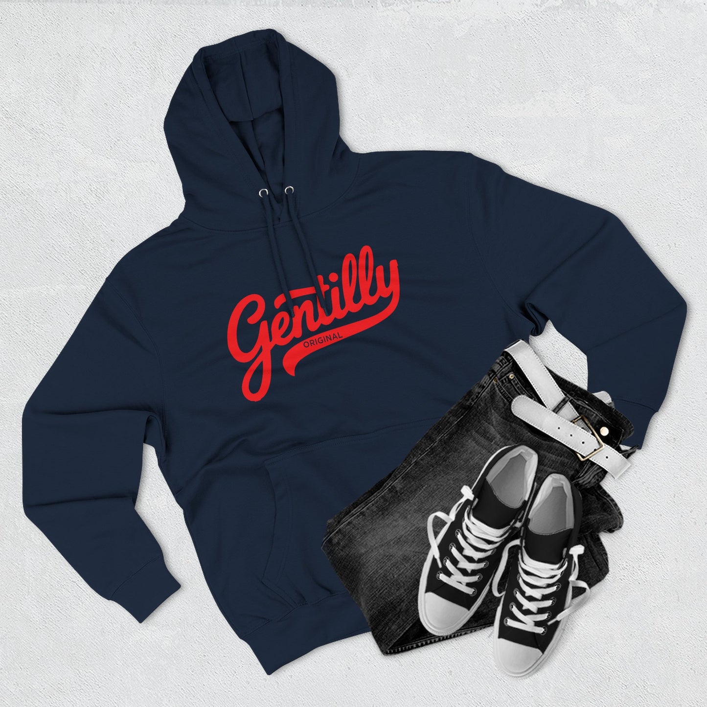 Gentilly Original Hoodie in Navy/Red